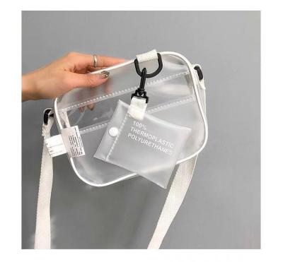 China Fashion& Custom Casual Slingbag Ladies Cross - Body PU Shoulder Transparent Mini Women Sling Bag For Girls for sale