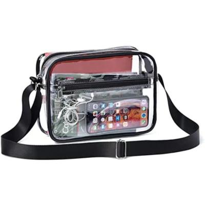 China PVC Clear Messenger Bag for Work and Business Travel for Men and Women, Stadium Approved for sale