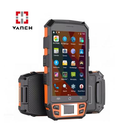 China Portable Library Vanch Android IP65 Long Range 8-10m Rugged UHF RFID Handheld Reader With Fingerprint for sale