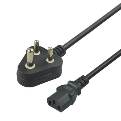 China COMPUTER SIPU Good Quality PVC Jacket Power Supply Electric Power Cable India Plug Power Cord Black for sale