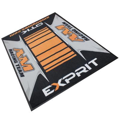 China Reversible Custom Motorcycle Printed Mat For Event Motorcycle Rubber Pit Mat for sale