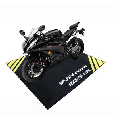 China Dotcom Corrosion Resistant Engine Racing Custom Absorb Oil Water Proof Customized TPR Motorcycle Mat for sale