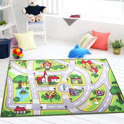 China Anti-skid Dotcom Super Soft Nylon Kids Play Mats Funny Game Boy Girl Cartoon Children Educational Cute Kids Rugs for sale