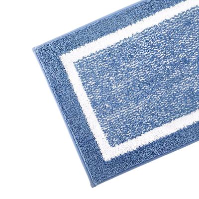 China Dotcom Sustainable Bathroom Polyester Microfiber Flooring 100% Custom Non Slip Bath Door Mat And Rugs for sale