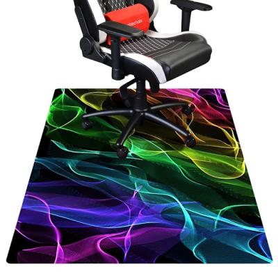 China Unique Dotcom Waterproof Fashion Custom Design Exciting Gaming Chair Mat PVC Vinyl for sale