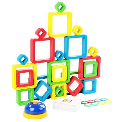 China DIY TOY Wooden Intelligence Color Square Box For Building Games To Puzzle Assembly Blocks Early Education Kindergarten Toys for sale