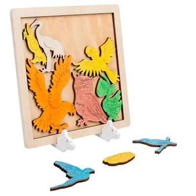 China Wooden Puzzle Toy Fat Brain Sorter Toys Diy Painting Children Ocean Puzzle Sea Animals Busy Panel Wooden Dinosaur Wooden Puzzle for sale