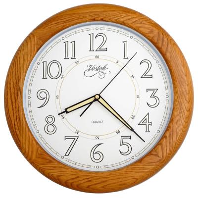 China Top Selling Minimalist Traditional Classical Luminous Wooden Wall Clock Customized Color for sale