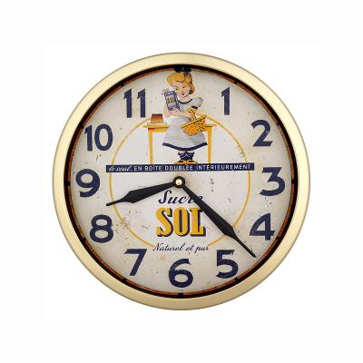 China Factory direct sale designer metal modern minimalist round wall clock for sale