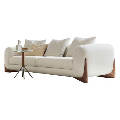 China Runxi Italy retro design living room double sofa bedroom double loop white velvet Afra Tobia Scarpa Soriana furniture modular modern sofa for sale