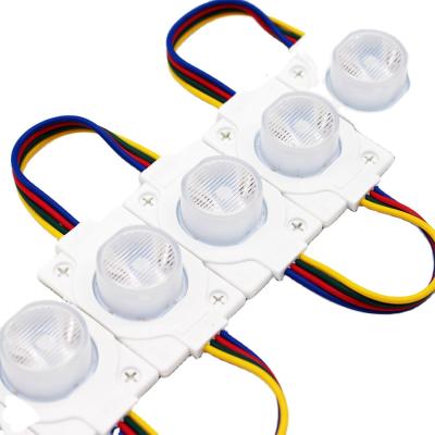 China AlGaInP 5050 RGB led module 1.5W DC12V controller colorful led module led 3 side LED lens signage 5050 smd light for sale