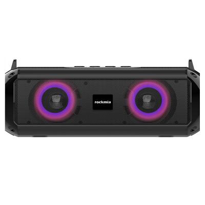 China 2021 Outdoor Portable Colorful Radio RGB LED Light Bluetooth Stereo Speaker Phone Function for sale