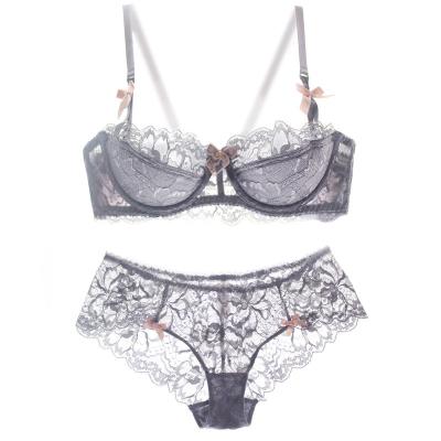 China Breathable Women's Sexy Translucent Underwear Bra And Brief Sets Bra Set for sale