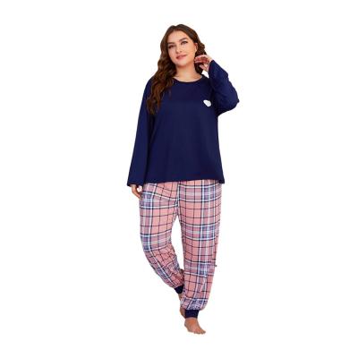 China Breathable Christmas Pajamas Plus Size Nightgowns Plaid Women 100%cotton Pajamas Pajamas Sets for sale