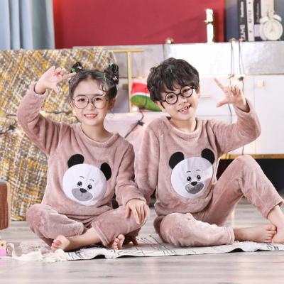 China 2021 New Design Thermal Long Sleeves Girl Korea Pajama Children Good Quality Winter Pajamas for sale