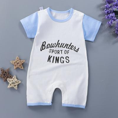 China Baby Rising Romper 100% Cotton Overalls Summer Thin Section Newborn Organic Short Sleeve Clothes Baby Rising Romper for sale