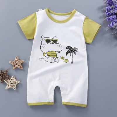 China 100% Organic Cotton Wholesale Newborn Baby Boys Clothes Short Sleeve Cotton Body Baby Romper for sale