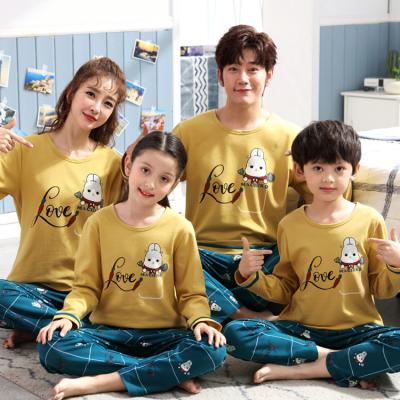 China 100% Comfortable Printed QUICK DRY Round Cotton Korean Women Pajamas Sleepwear Neck Pajamas Set for sale