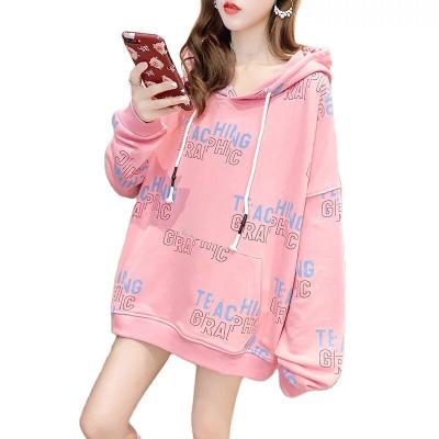 China Plush Hoodie Women's Coat Winter Anti-pilling Large Soft Women's Print Plush Hoodie New Ins Fashion Brand for sale