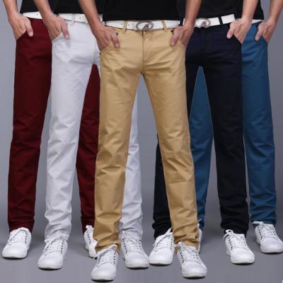 China 2021 factory direct wholesale multi-color slim young men's business casual pants QUICK DRYING for sale