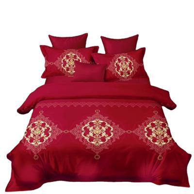 China Anti-static Microfiber Fabric Hot Sales Luxury Duvet Cover Set With One Quilt Cover And Two Pillowcase Towels for sale