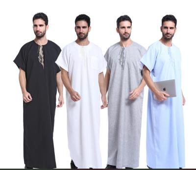 China Breathable Hot Sale Muslim Clothing Thobe Kaftan Shorts Jubba Sheath Daffah Saudi Dubai Thobe For Men for sale