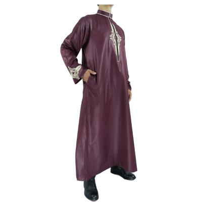 China High Quality Arab Islamic Clothing Saudi Muslim Men Hooded Thobe For Men 52-58/56-62 for sale