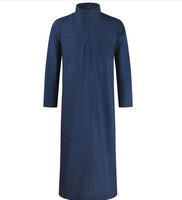 China 2020 New Arrival Plus Size Autumn Long Sleeves Muslim Blue Men's Long Dress Muslim Robe Gowns X for sale