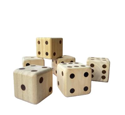 China Huge Wooden Yard Wood Dice Set For Big Lawn And Home Games for sale