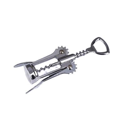 China Streel Viable Zinc Alloy Bottle Opener Twists Cork Out Tool Metal Red Wine Opener Corkscrew for sale