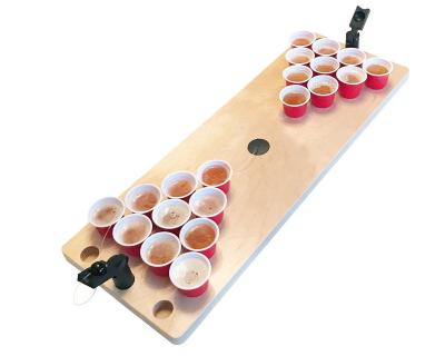 China Factory Directly Wholesale Mini Shot Beer Table Game Bong Wooden Table Game For On Go And Home for sale