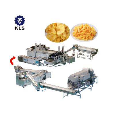 China Automatic Vegetable Processing Plant 100-300kgh Potato Chips Line Potato Chips Making Processing Machine for sale