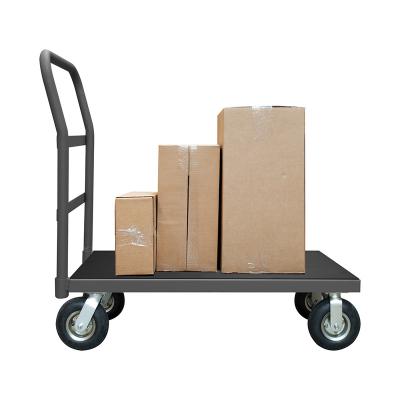 China Warehouse Material Handling Hand Disassembled Heavy Duty Carbon Steel Platform Trolley for sale