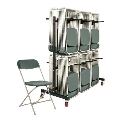 China Disassembled High Warehouse Double Height 3 Tiers Hanging Folding Chair Trolley for sale