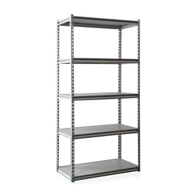 China Corrosion Protection Medium Duty Boltless Warehouse Slotted Angle Rivet Steel Shelving for sale