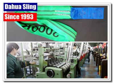 China Duplex Flat Lifting Slings Safety Lifting Belt 5 Ton Wide Bearing Surface for sale