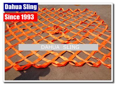 China Red de cargo blanca sin nudos de la web de la protección 10' X 10' con ocho correas del trinquete en venta