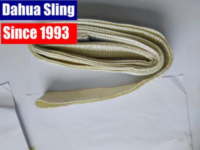 China Corrrentes de levantamento infinitas do guindaste branco do poliéster, estilingue liso de 2 toneladas do Webbing de Industria à venda