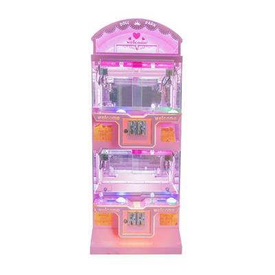 China Mall Customize Adjustable Coin Management Simulation Machine 4 Players Mini Crane Machine for sale