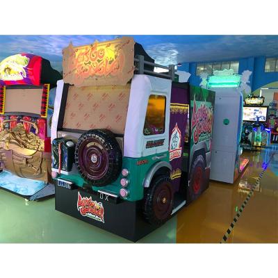 China Popular Metal+Fiberglass 55 Inch Coin Operated Jungle Adventure Arcade Simulator Shooting Game Machine Te koop