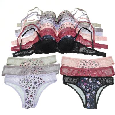 China 2021 bra and panty set set and high quality OEM bra and panty ladies wholesale underwear for sale