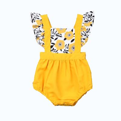 China Wholesale Lovely Baby Clothes Summer Baby Ruffle Romper Cotton Babies Jumpsuit Romper for sale