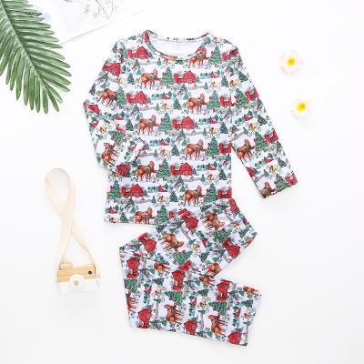 China Wholesale High Quality Breathable Long Sleeve Cartoon Polyester Factory Printing Two Piece 100% Animal Pajamas Pants for sale