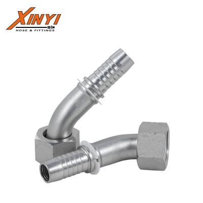 China Carbon Steel Stainless Steel 24241T ORFS 45 Degree Carbon Steel Pipe Fittings Seat Pipe Burr Fittings ORFS Flat Female Hydraulic Fitting for sale