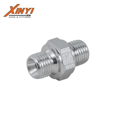 China White Carbon Steel BSP Zinc Adapter BSP Stainless Steel 1B Carbon Steel 60 Cone Male Seat Hydraulic White Male Adapter for sale