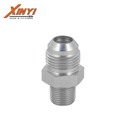 China Carbon Steel Jic Male 74 Cone / NPT Male Adapter for sale