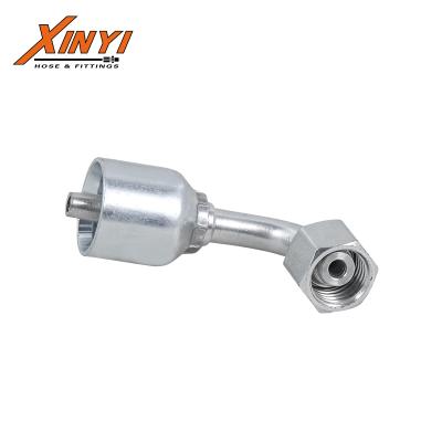 China Machinery One Piece 90 Degree Elbow Fitting With Short/Regular/Long Drop For Wire Braided Or Spiral Hose for sale