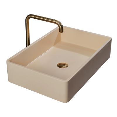 China Eco-friendly Artificial Stone Bathroom Hand Washing Art Basin Bathroom Sink Basin Table Top Basin from China Manufacturer for sale