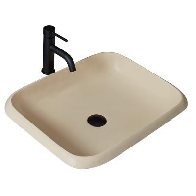 China Eco-friendly China Manufacturer Above Counter Artificial Vanity Table Top Art Basin Solid Surface Acrylic Wash Stone Hand Basin for sale