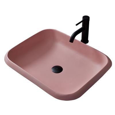 China China Manufacturer Eco-friendly Artificial Stone Solid Surface Counter Top Wash Basin Bathroom Sink Hand Wash Art Basin Color Art Wash Basin for sale